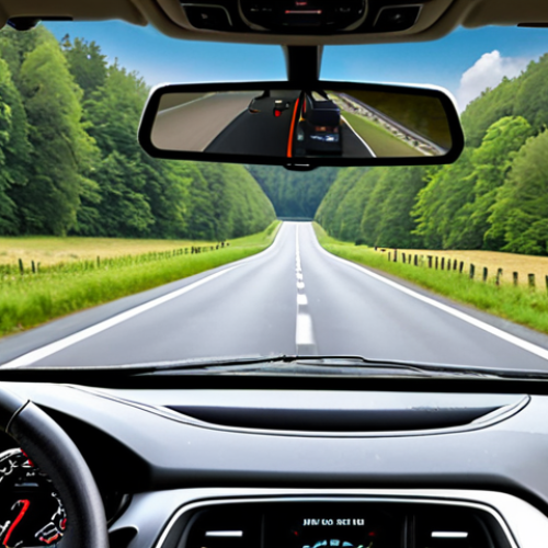 Home 11 **Image:** A Jeep Cherokee driving on a scenic road in the Ardennes (or similar Dutch/Belgian countryside), with a subtle graphical overlay indicating the adaptive cruise control system actively maintaining a safe distance from the car ahead. Focus on a relaxed, comfortable driving experience.